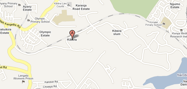 Google Map's incomplete data for Kibera, the world's largest slum. An open source mapping project aims to provide a clearer picture.