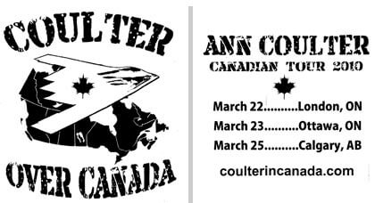 Ann Coulter's Canadian tour T-shirt. 