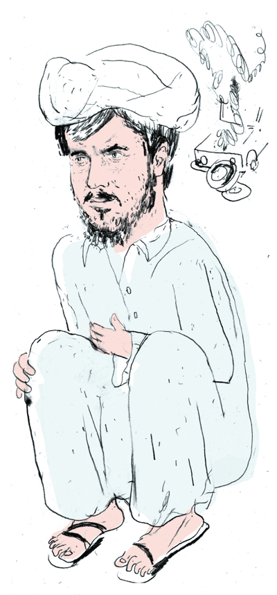 Globe and Mail Afghanistan correspondent Graeme Smith. Illustration by Peter Mitchell.