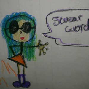 I drew this as a response to a family member telling me swearing is uncreative