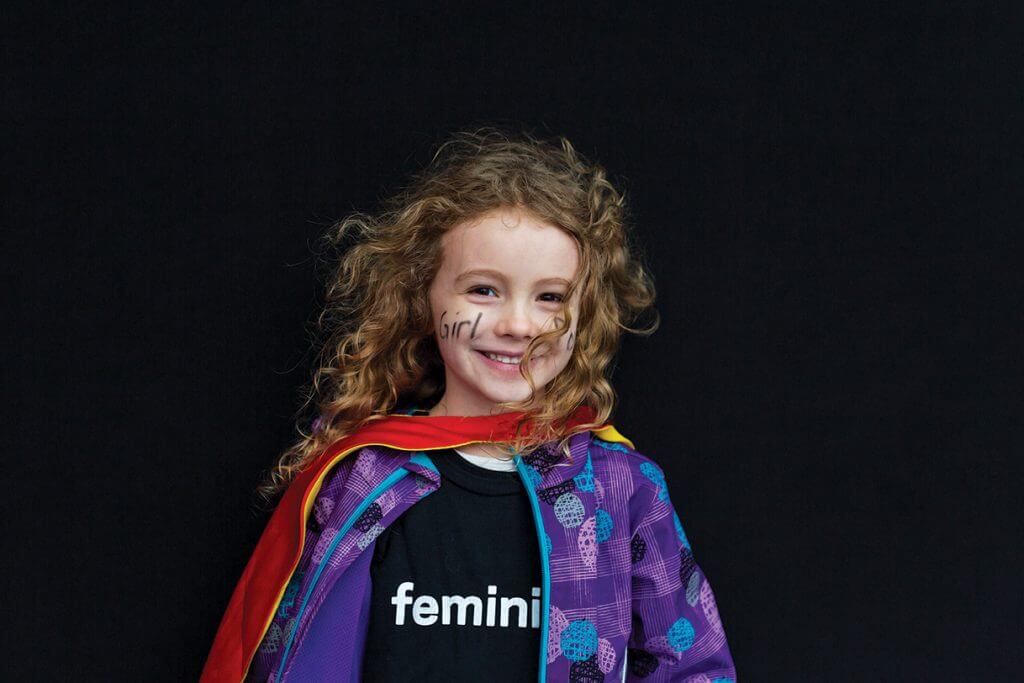 Aria Brain, from Vancouver, B.C. poses for a portrait at the Women's March. January 20, 2018 Jackie Dives/The Globe and Mail