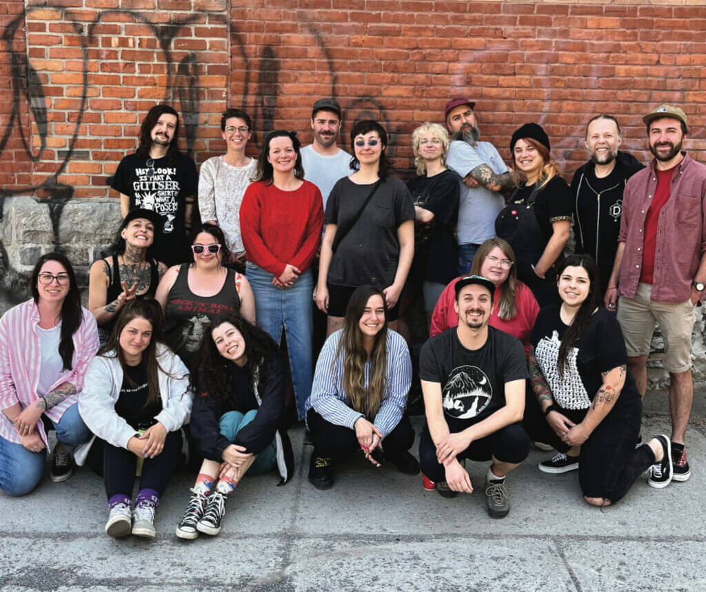 Members of Dopamine Montreal gather for a group shot